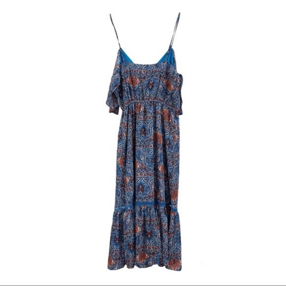 Jack By BB Dakota off shoulder midi printed dress size S - Picture 3 of 11
